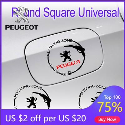 2026 Hot Car Sticker 1pcs Car Styling PVC Vinyl Body Fuel Tank Cap Badge Decoration Sticker For Peugeot 207 3008 206 208 308 307