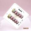 10-Piece Versatile Candy Gradient Fireworks Cat Eye Nail Tips