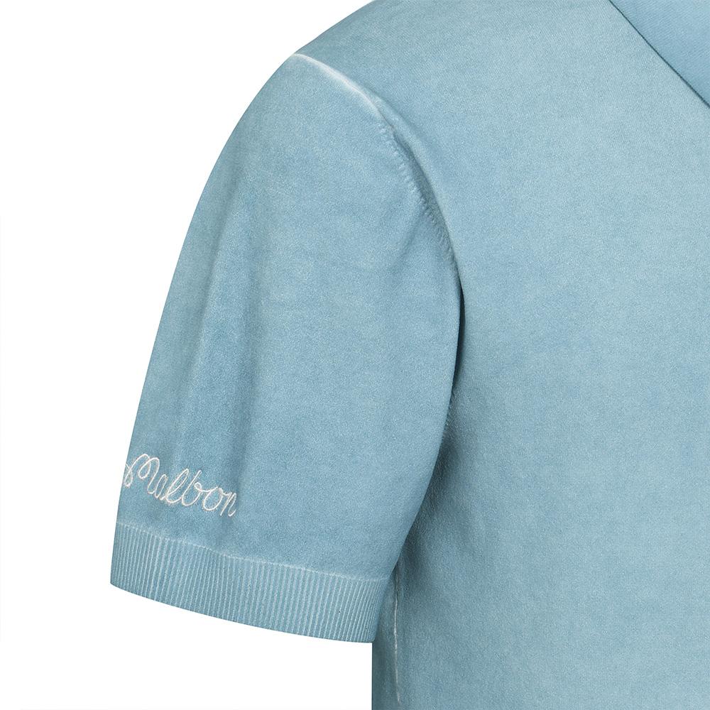 MALBON GOLF Cold-Dyed Short Sleeve Knit Dark Blue (Man)