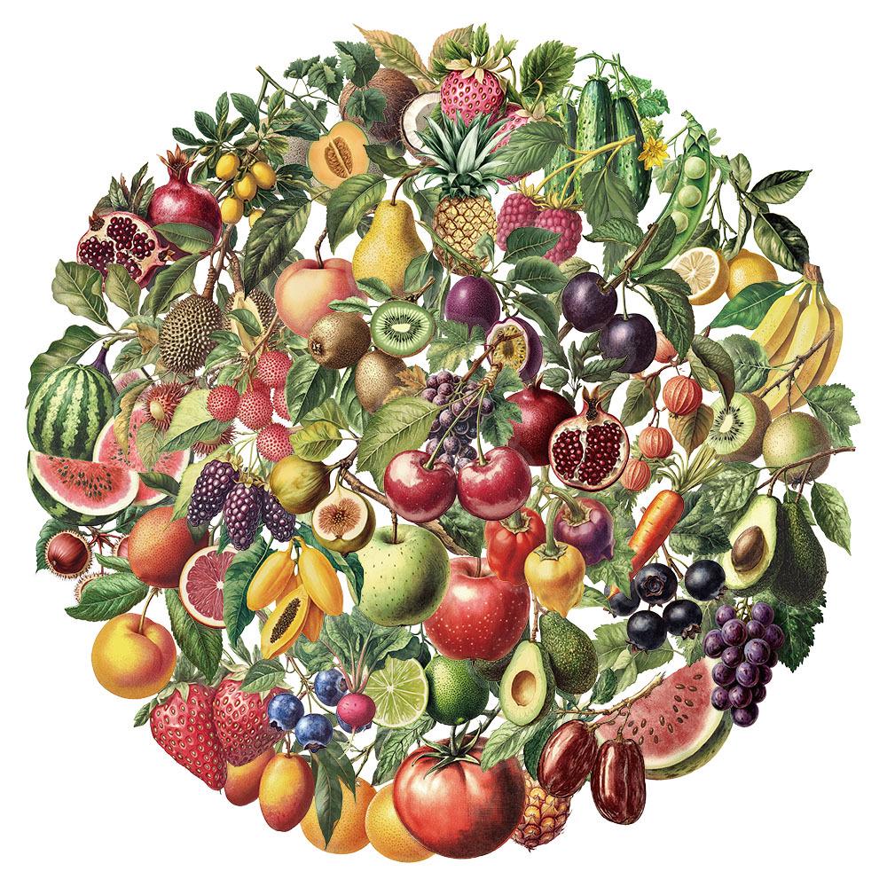 50-Piece Retro Fruit Transparent PET Stickers for Journals and Decoration