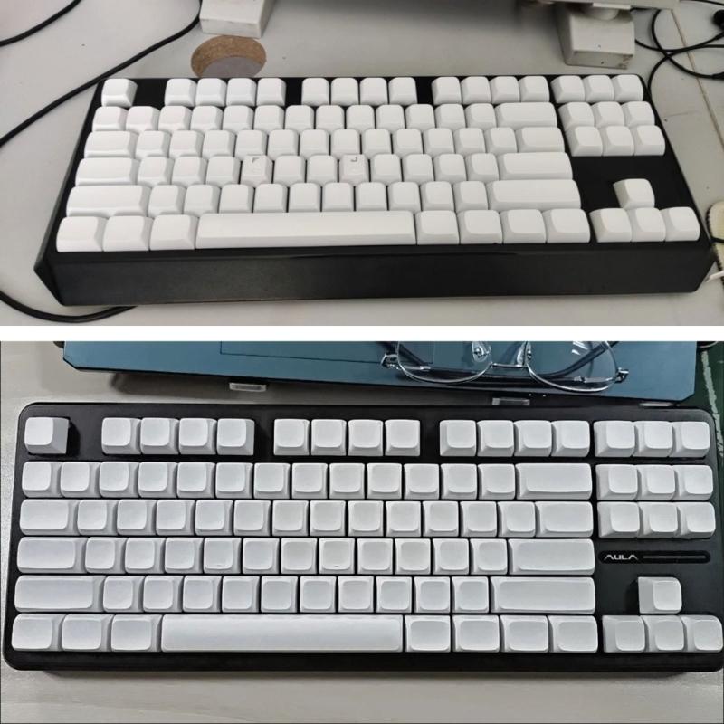 87 Tasti Keycap PBT Profilo XDA Non Inciso Copritasto Vuoto Tasto Carattere Unico per Tastiere Meccaniche