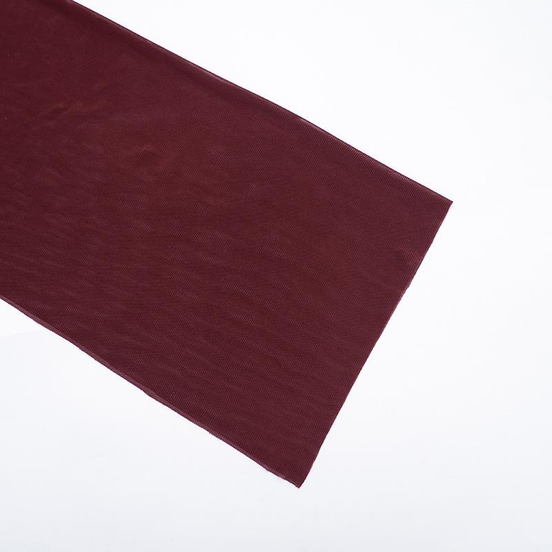 J25DS416 Elegantes einärmeliges plissiertes Netz-Langarmkleid für Damen