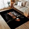 Black Cat Fox Owl Print Carpet for Bedroom Living Room Bedside Sofa Floor Mat Modern Home Decor Area Rug Large Size
