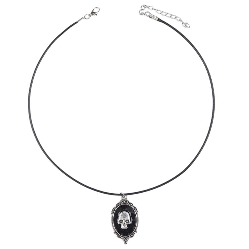 

Хэллоуин Ожерелье с подвеской в виде черепа Готическая бижутерия Сплав цинка Легкий Стильный дизайн Для вечеринок Повседневная носка 1