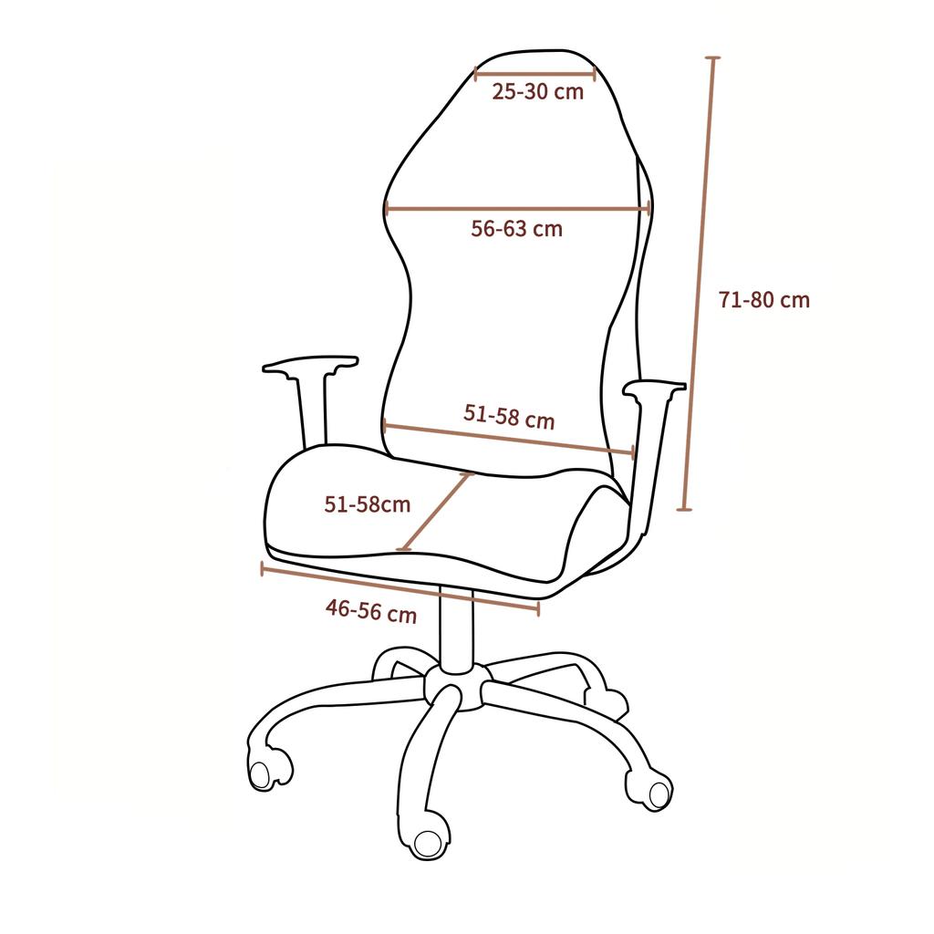 Elastic Cover For Gaming Chair Velvet Brown Gaming Chair