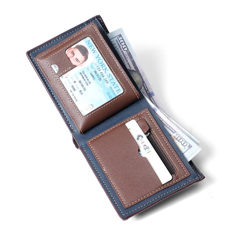 Men's European & American Youth Multi-Card Slot Wallet – Horizontal Style Trendy Billfold