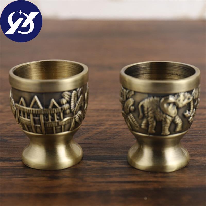 Nordic Shot Glass Small Mouth Liquor Cup Classic Embossed Carving Flowers Personality Wine Mug Bar Drinkware