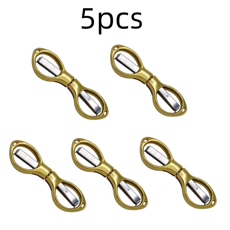 Simple Portable Folding Scissors Solid Color Glasses Shape Paper Cutters Students Handmade DIY Tools School Office Supplies