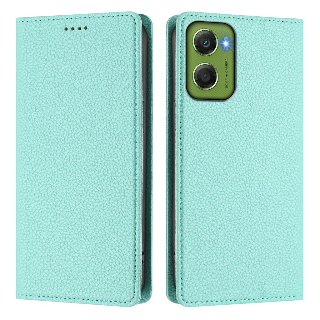 For Motorola Moto G06 4G Wallet Case RFID Blocking Litchi Texture Leather Mobile Cover
