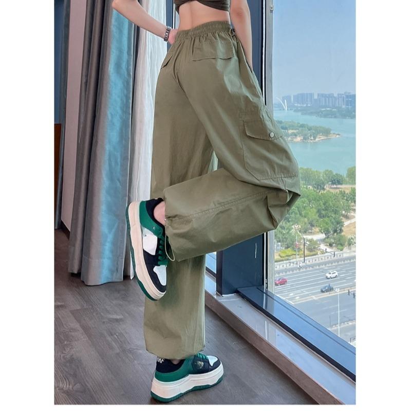 Women's Quick Drying Thin Sports Pants Summer High Waist Casual Convertible Cargo Pants for Outdoor Exercise Fitness