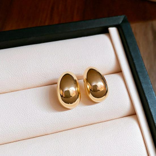 Минималистичные серьги-пусеты высокого класса в форме капли  Серебряная игла  - Нишевый дизайн