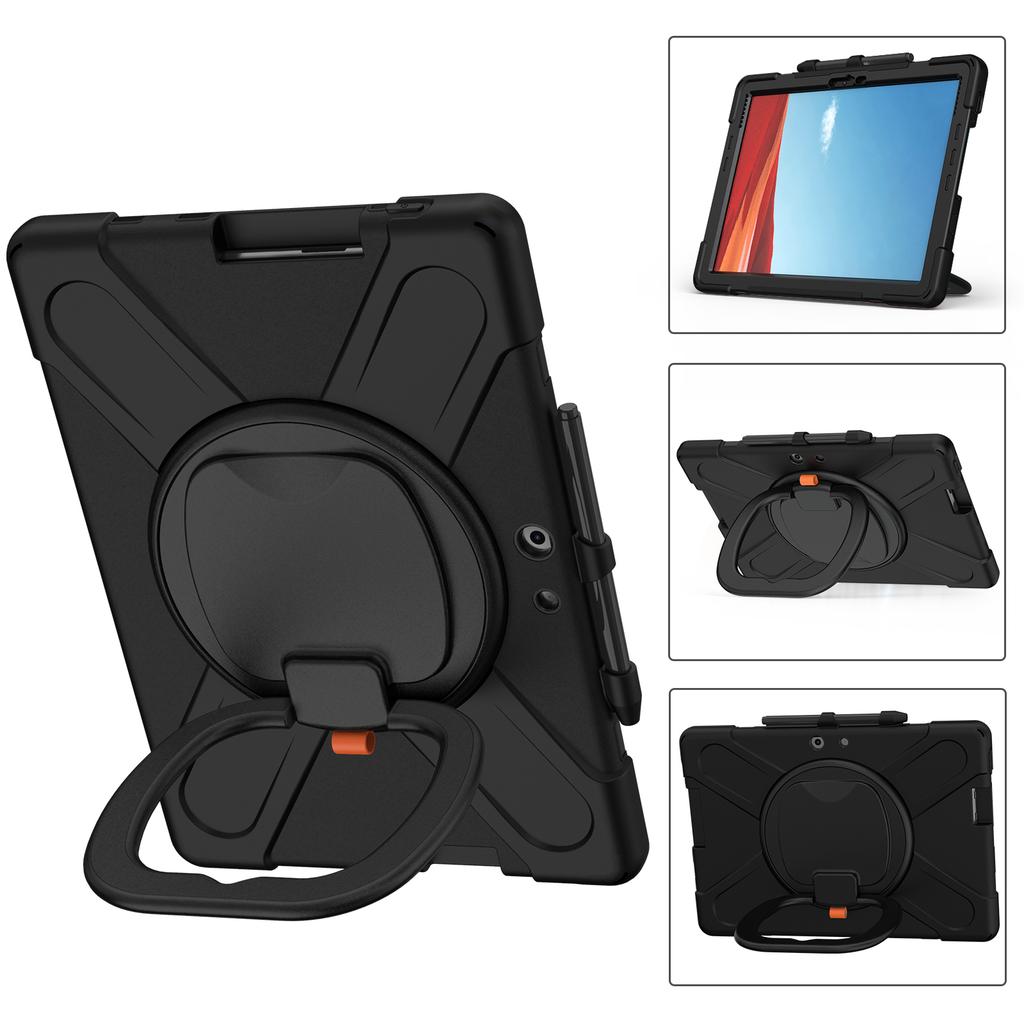 360 Rotating Kids Case For Microsoft Surface Pro X 2019 13" Heavy Duty Stand Cover 3-Layer Protect With Handle Grip Tablet Shell
