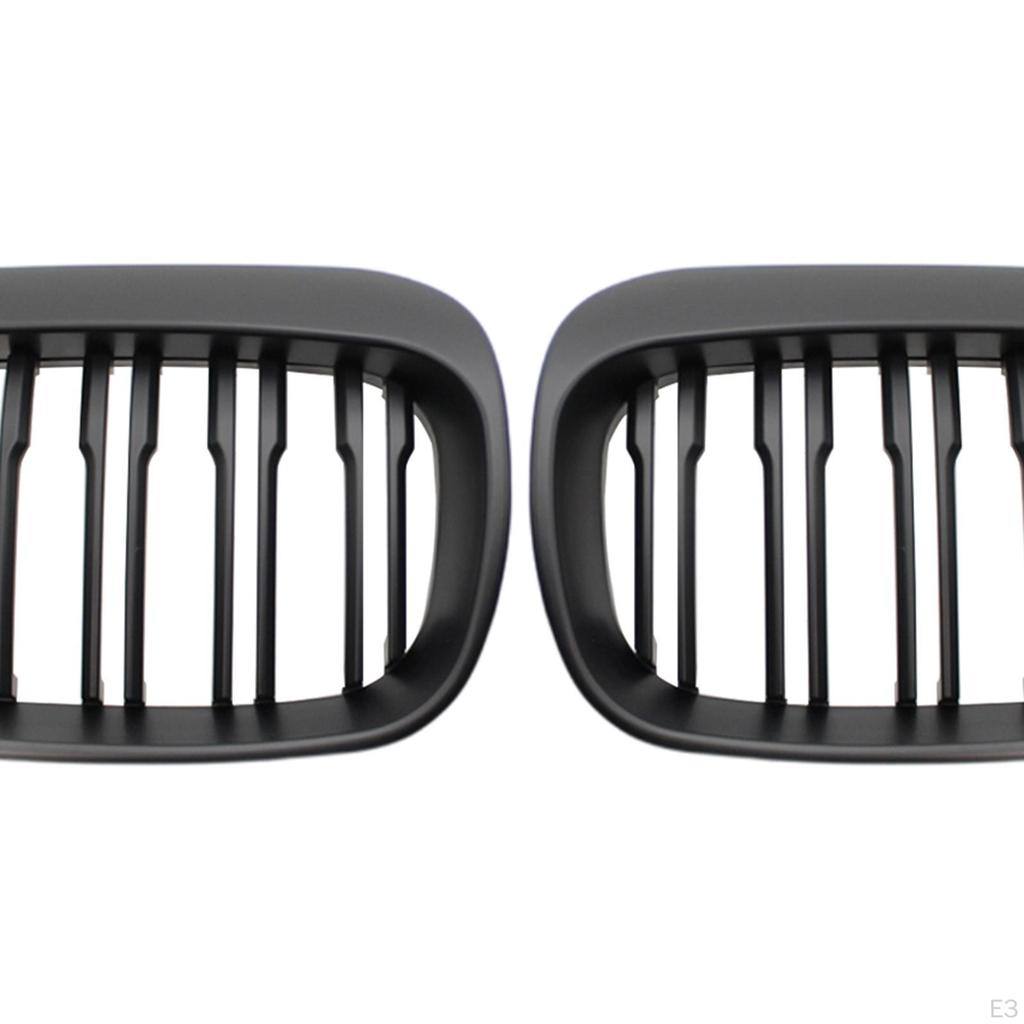 1 Pair Front Kidney Grille Mesh Grill Fit for of series E81 2004-07 51137127227 51137077129
