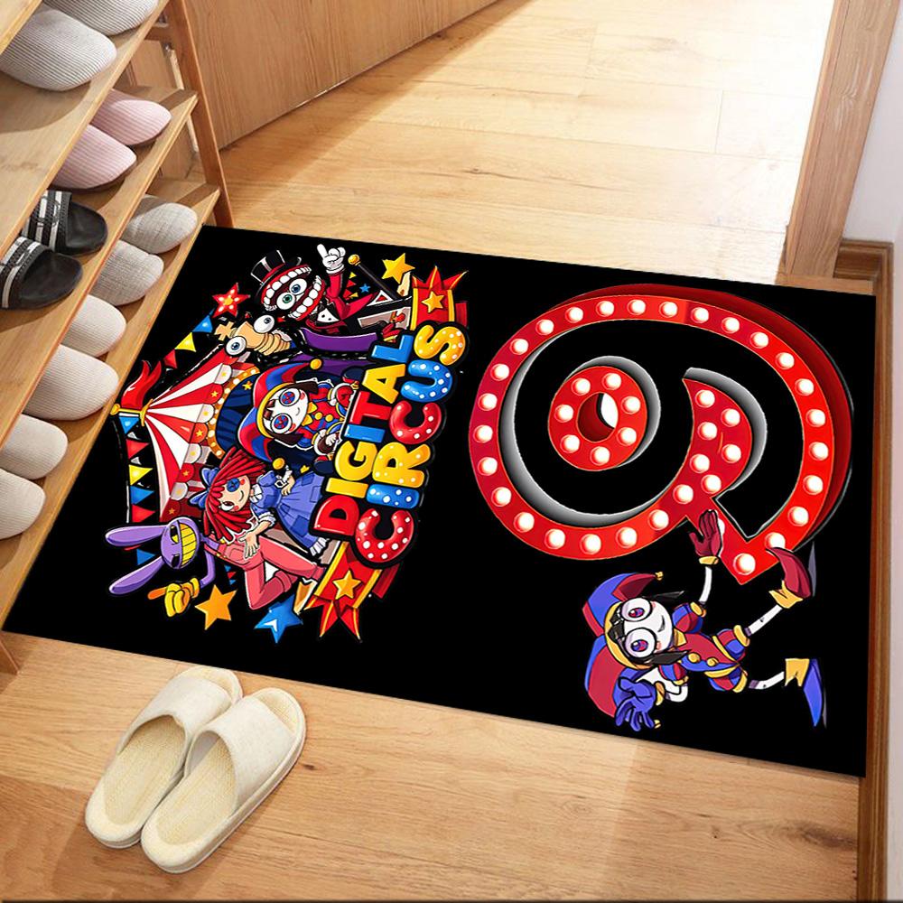 Digital Circus Floor Mat Design for Foyer Kitchen Game Room Dormitory Antislip Carpet Decorate Offices Perfect Gift for Women/Men