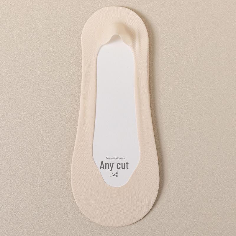 Women's Ultra-Thin Non-Slip Summer Boat Socks: Pure Cotton, Shallow, Heel-Secure, High Heel Compatible