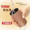 Manual Coffee Grinder Portable Hand Crank Burr Mill Stainless Steel Adjustable Coarseness 56 Settings Wooden Grain Design