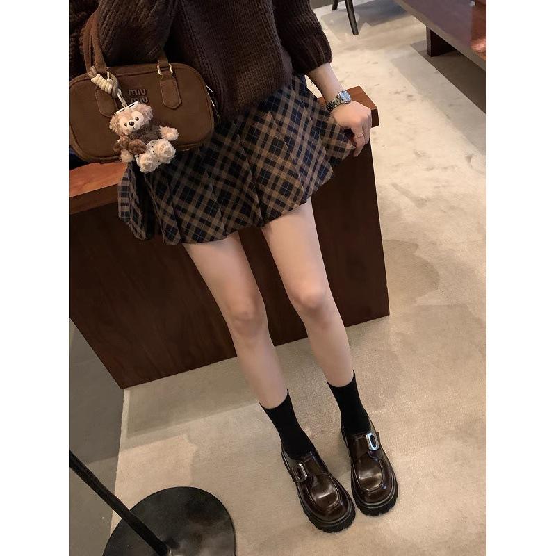 Cowhide Version~ College Style Muffin Thick-soled Lazy One-pedal Small Leather Shoes Women's 2025 New Metal Buckle Loafers