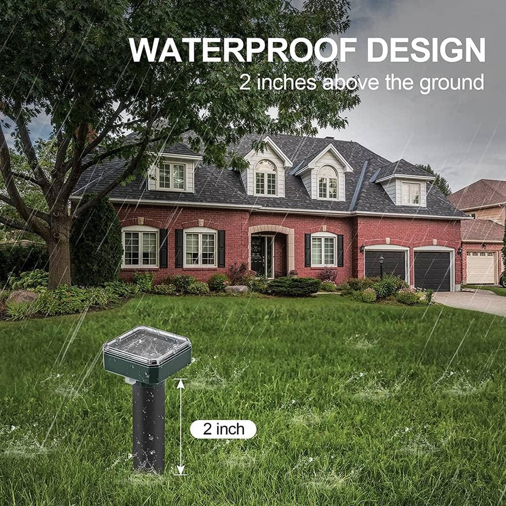 8 Pack Solar Powered Ultrasonic Snake Repeller  Electronic Pest Repeller for Snake   Mosquito  Waterproof Outdoor Deterrent for Garden Yard Farm