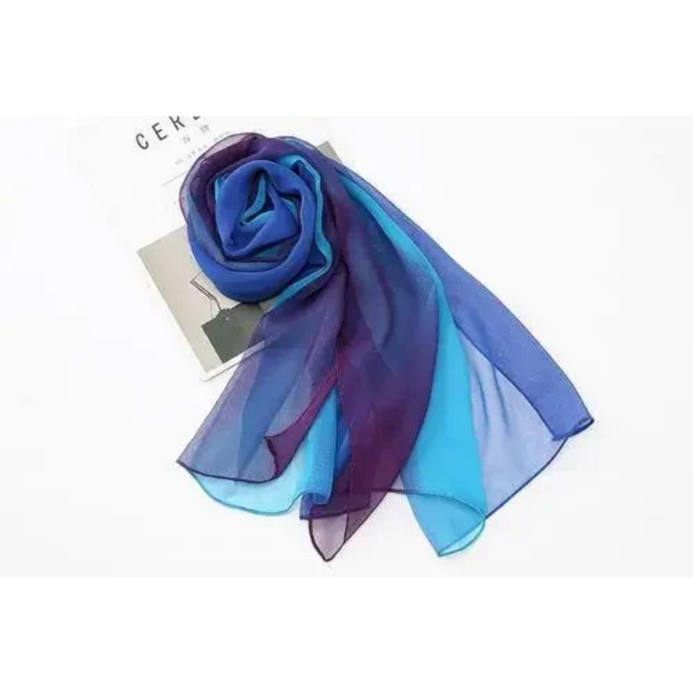 160*50cm Gradient Fashion Chiffon Scarf Women's Long Wraps and Shawls Lady Spring Autumn Scarves Bandana Hijab Stoles