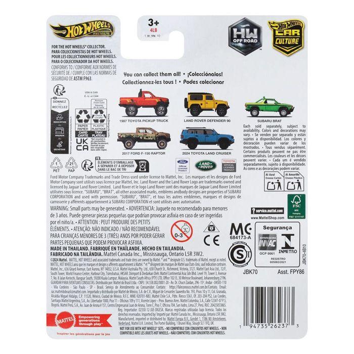 Mattel - Hot Wheels Premium - Véhicule métal Car Culture 1/64 2017 Ford F-150 Raptor