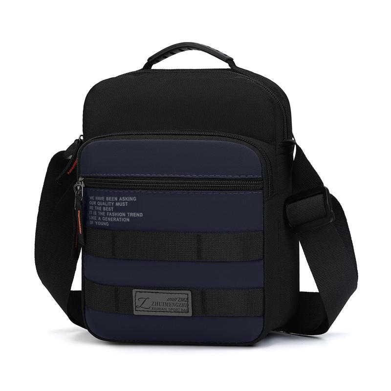 Men's Traveling Shoulder Bag Fashion Casual Patchwork Handbag High Quality Oxford Cloth Waterproof Multifunctional Crossbody Bag