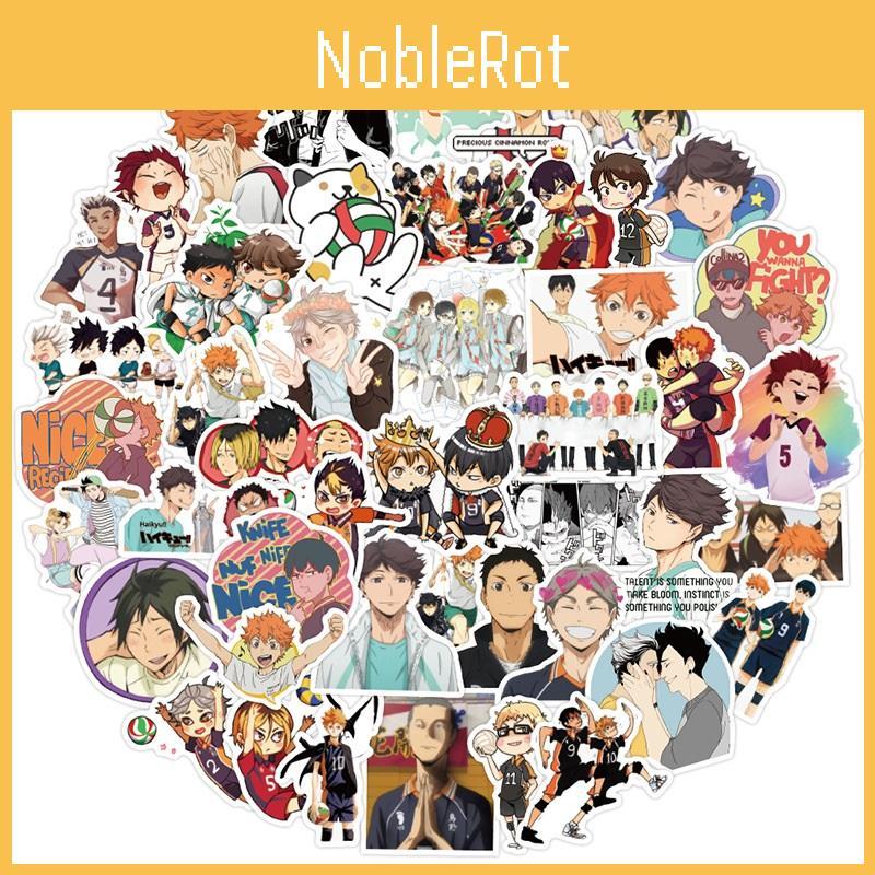 Unique 100pcs Japanese Anime Haikyuu!! Graffiti Stickers Perfect For Laptops And Suitcases