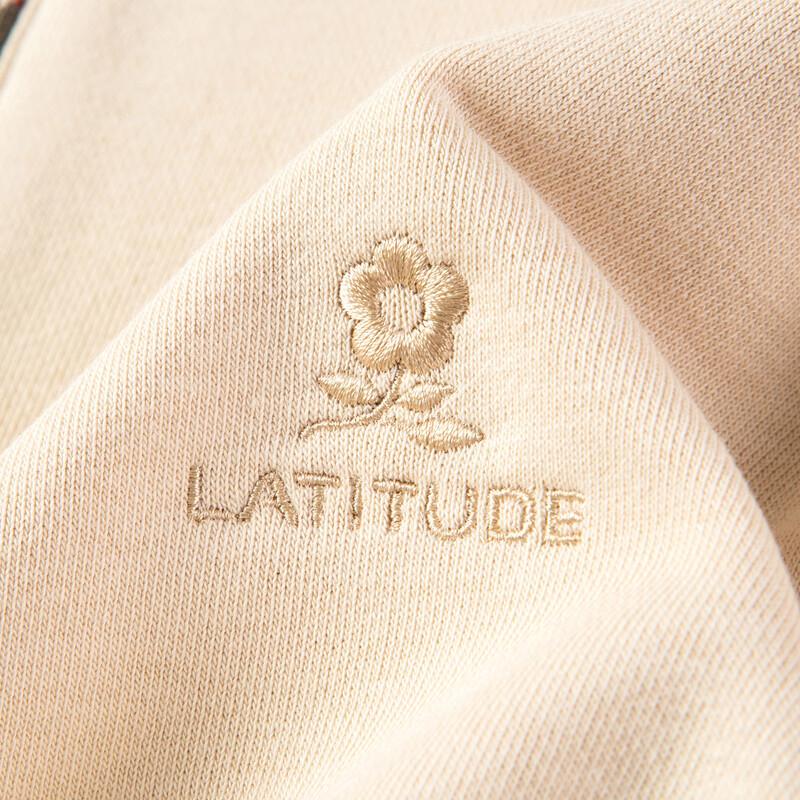 MONTAGUT Men's Embroidered Polo Collar Sweatshirt