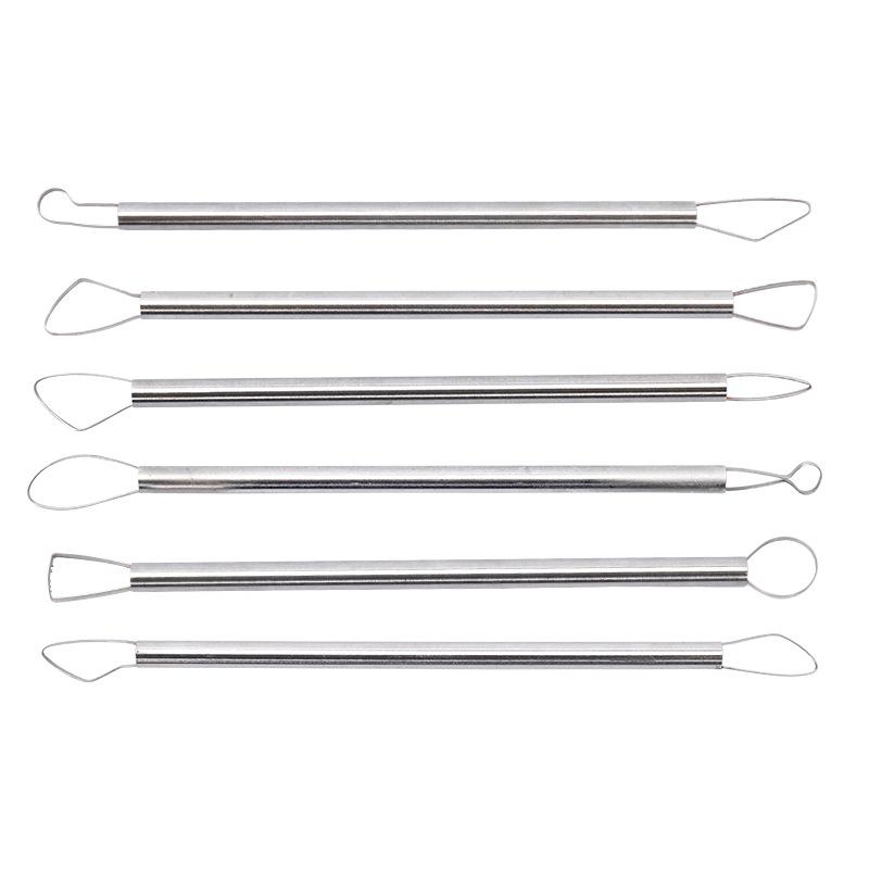 6 Pieces of Ceramic Tool Repair Tool Set for School Pottery Bar Special Embryo-wet Repair Clay Sculpture Double-head Scraper