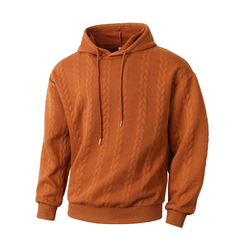 Men's Solid Color Hoodie Casual Fashion Hooded Sweatshirt Versatile Long Sleeve Tops for Men, Multiple Colors Available
