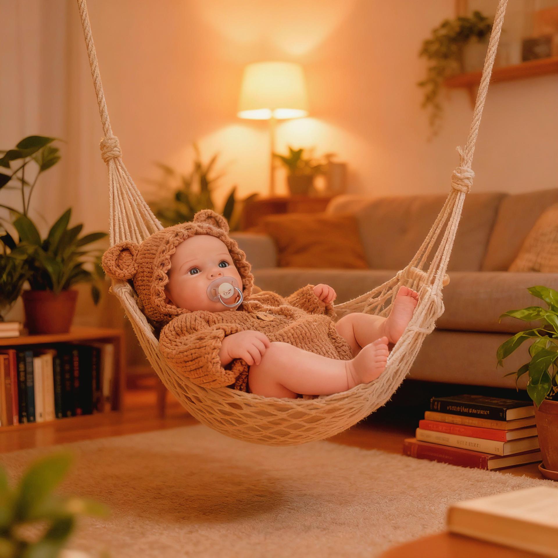 18-inch Brown Knit Onesie Bettie Reborn Doll - Perfect Children s Gift 18-inch Full Silicone Doll