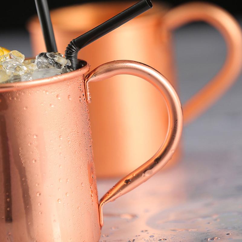 410Ml 100% Copper Moscow Mule Mug Cocktail Wine Cup Hammered Coppery Beer Mugs Coffee Mug Milk Cup Bar Cup Drinkware Durable