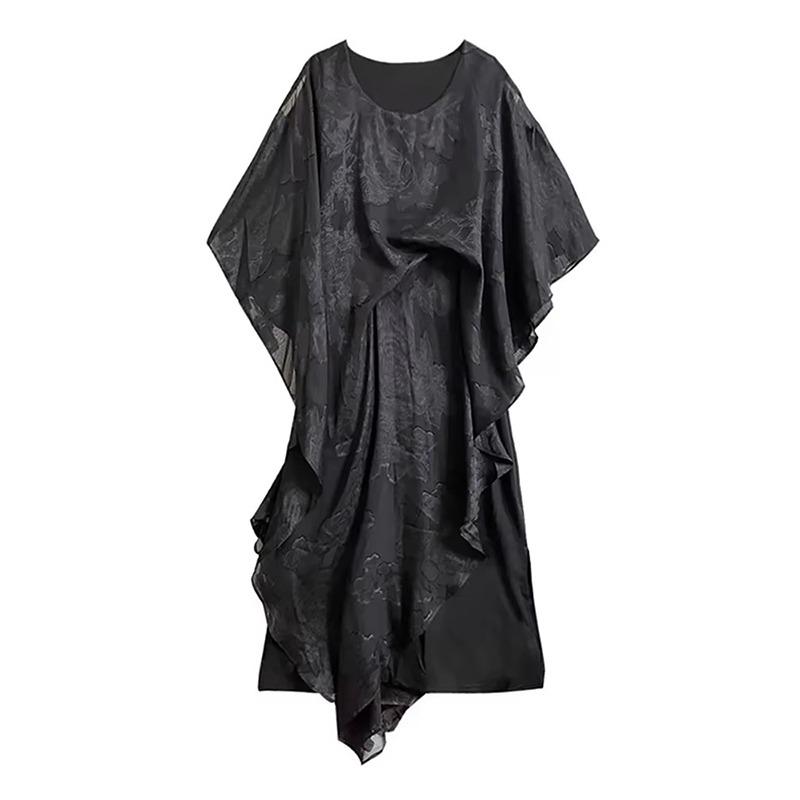 

Xitao Платье свободного кроя с нерегулярным принтом ZMY1353 One Size чёрный