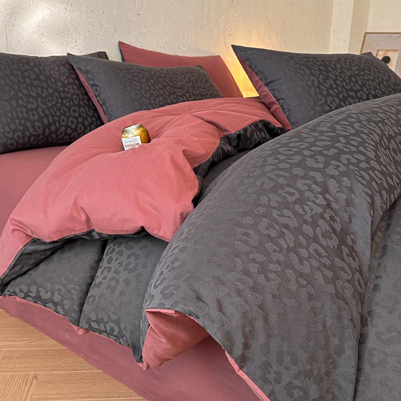 Class A Cotton Embossed Jacquard Brushed Dormitory Bedding Set - 3 Piece