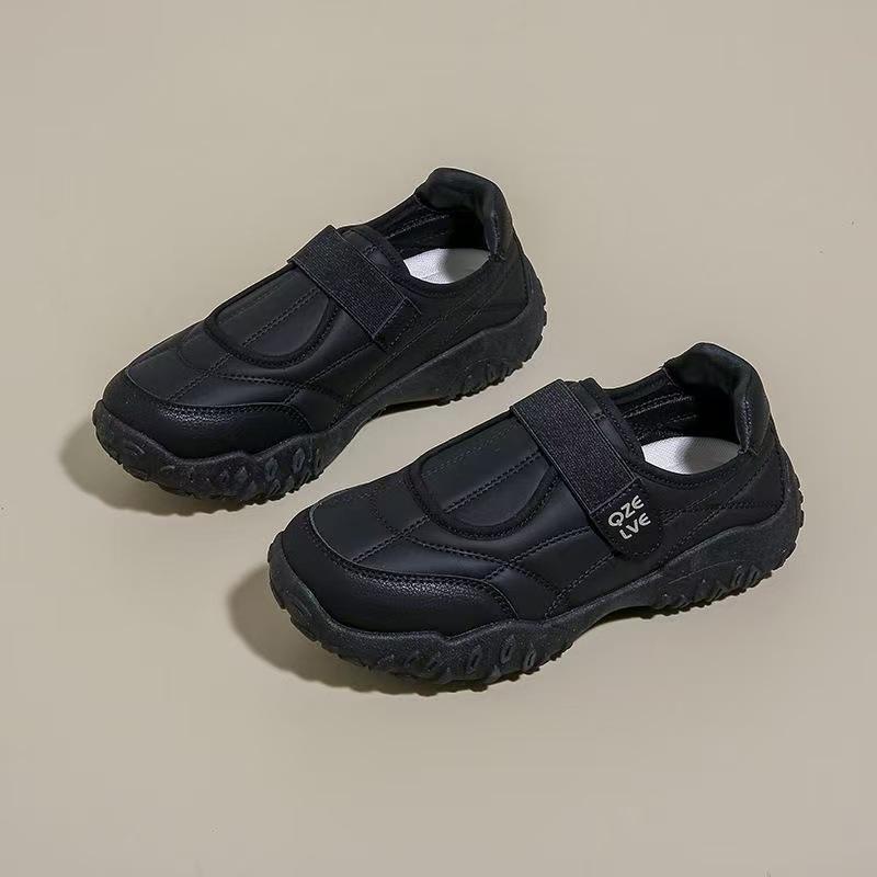 Versatile Casual Sports Shoes New Autumn Breathable Campus Style Velcro Flat Bottom Student Girl