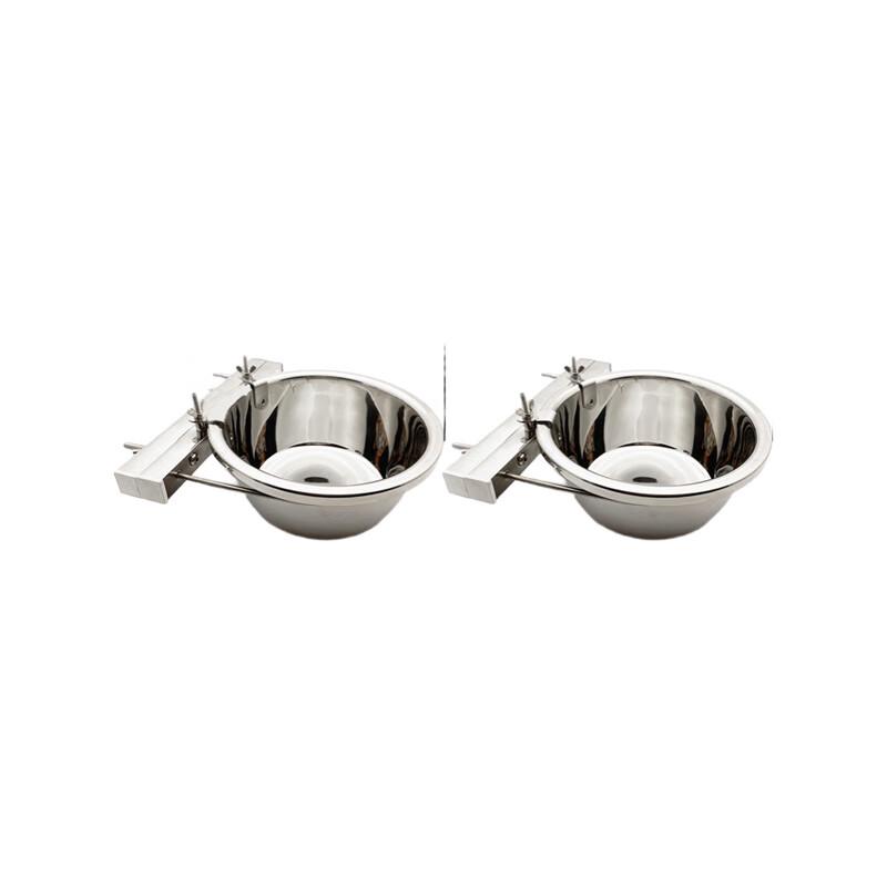 Quankoo Anti-Spill Hanging Stainless Steel Dog Bowl Set (2-Pack)