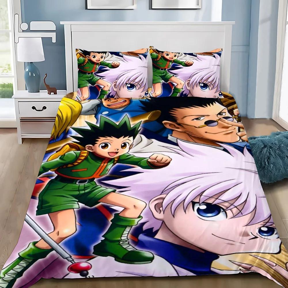Comforter 3D Prints Hunter X Hunter Bedding Set Adult Boy Girl Bedroom Decoration Children Single Double Large Size