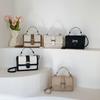 Fashion Contrasting Color Commuter Portable Small Square Bag New Simple Shoulder Bag Capacity Temperament Versatile Messenger Bag