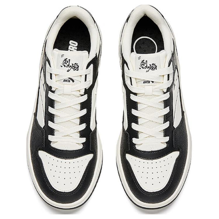 Anta Flame 1.0 Fashion Comfortable Non-Slip Wear-Resistant Low-Top Skate Shoes Men Sneakers White Black 112528091-10