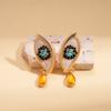 Drip Oil with Diamonds, Eye Love, Water Drop Silver Needle Earrings, Stud Earrings, Niche Earrings.
