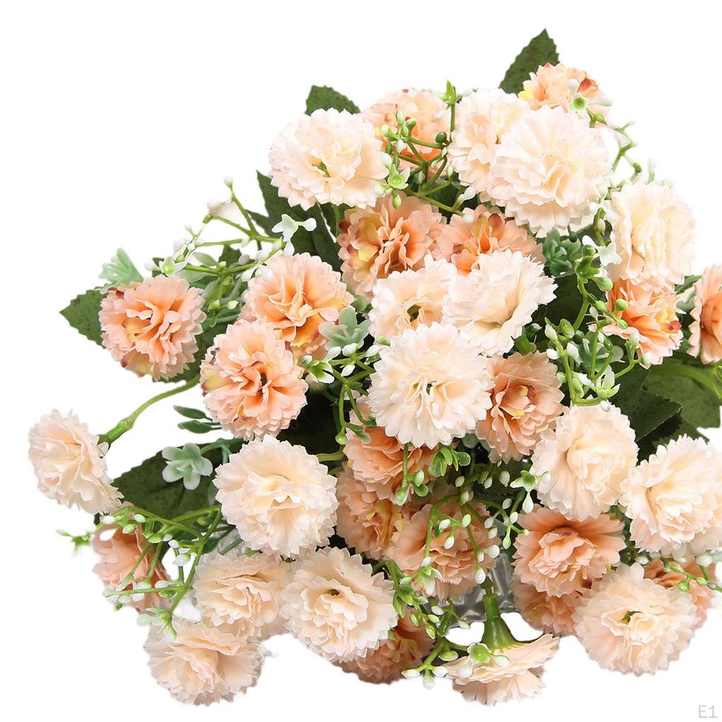 Artificial Flowers No Fading Realistic Romantic Carnation Simulation Flower Hydrangea Bouquet for