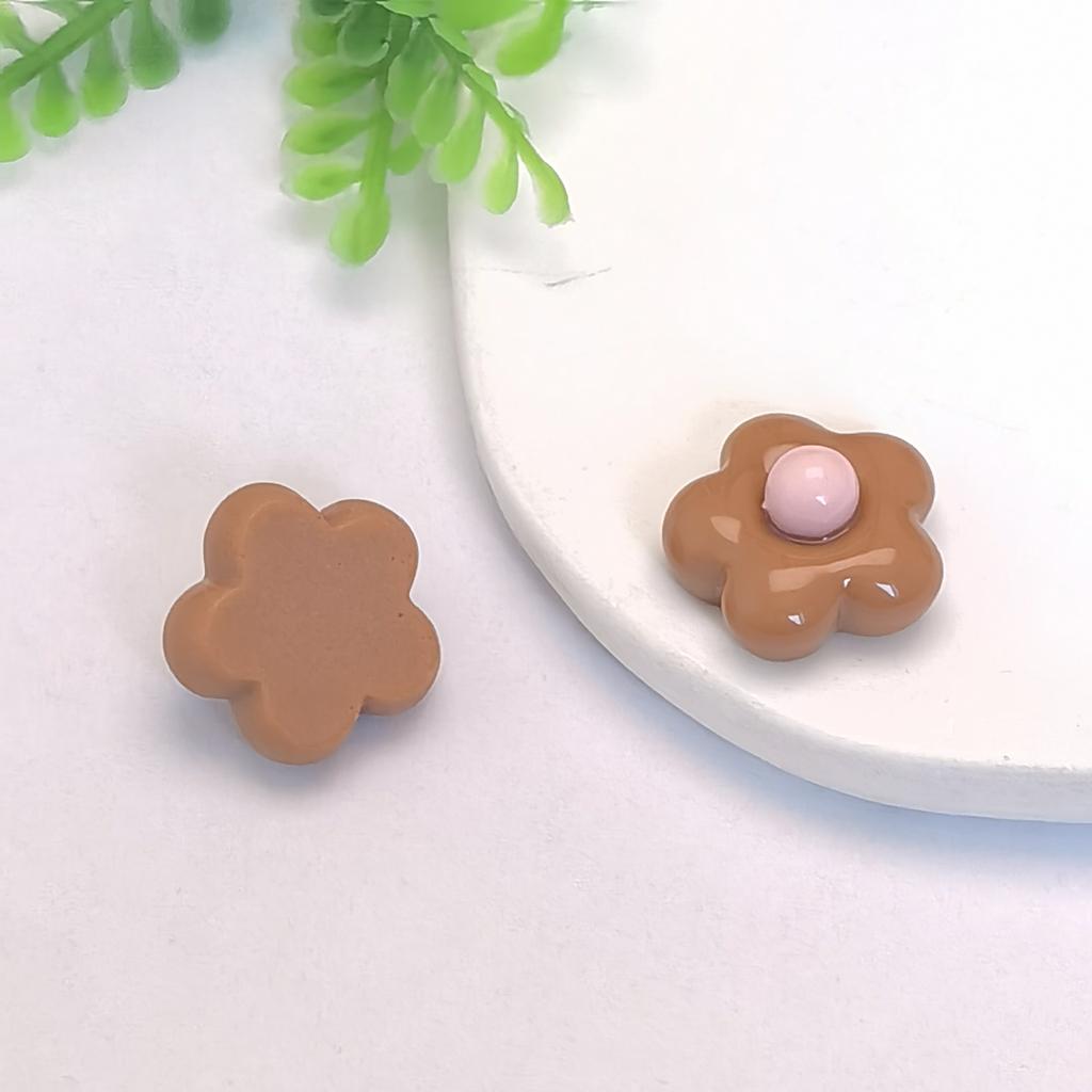 100pcs/lot Cut Flowers Flatbacks Resin Cabochons Embellishment for Scrapbooking Card Making