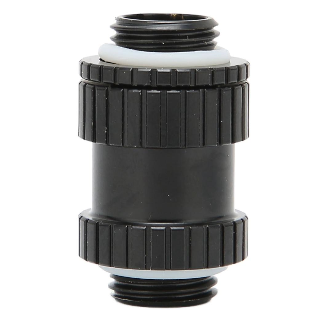 Male zu Male Mikro Verstellbarer Extender G1 4 Gewinde Messing Silikon Hohe Haltbarkeit PC Wasserkühlung ExtenderSchwarz