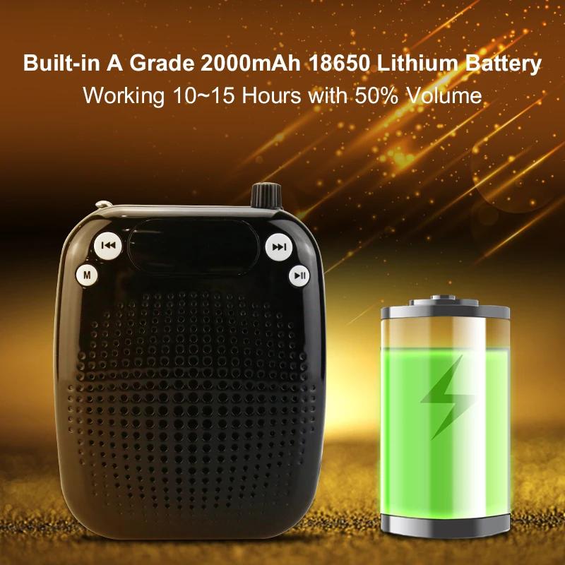 10W přenosný hlasový zesilovač bezdrátový mikrofon HiFi audio mini reproduktor pro učitele, turistické průvodce, instruktory jógy S611