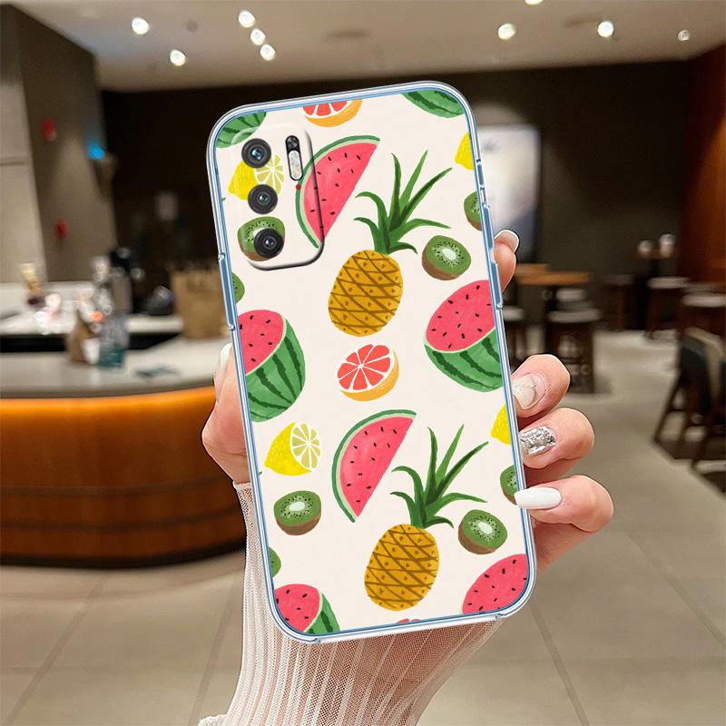 UP19 Cartoon Fruit Watermelon Transparent Phone Case for Motorola Moto G7 G8 G9 G84 G85 G73 G24 G15 Z2 Play Power Plus