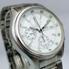 SEIKO Chronograph 7T92 White Dial Watch [New Battery] Men's