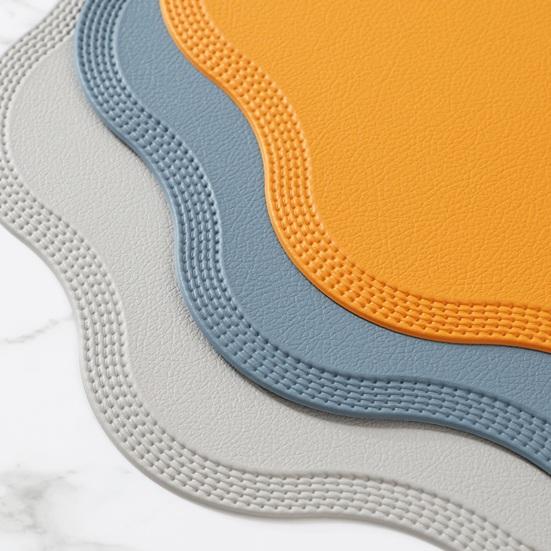 Wiederverwendbare PVC-Tischsets Hitzebeständige Matten Verschleißfest Fleckenabweisend Rutschfeste Tischsets für Esstisch