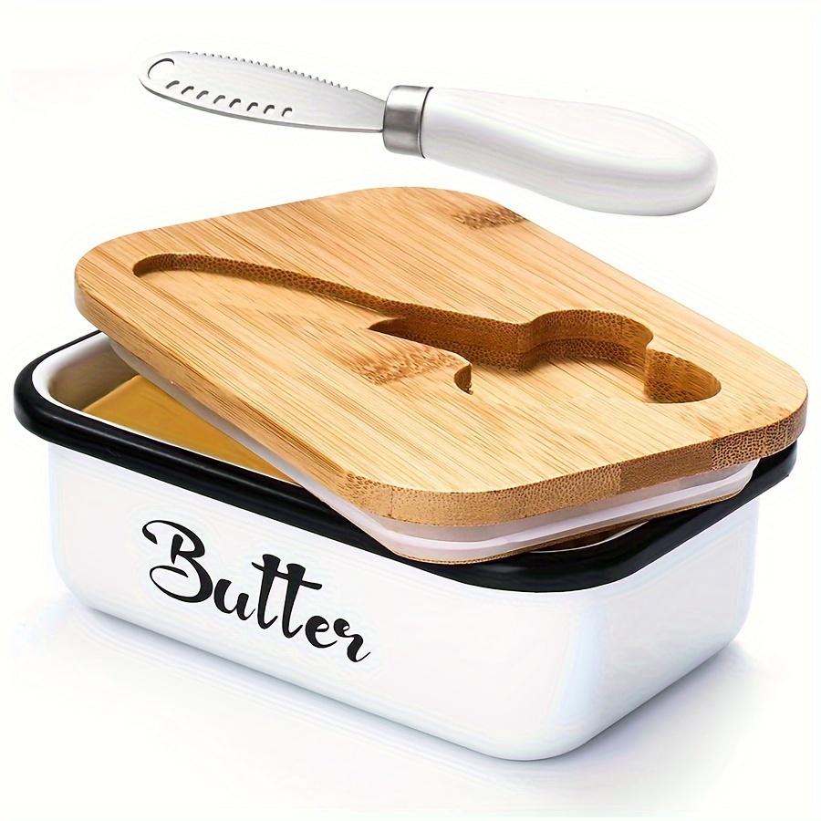 Litinová máslenka s víkem Moderní nádoba na máslo pro kuchyňskou linku