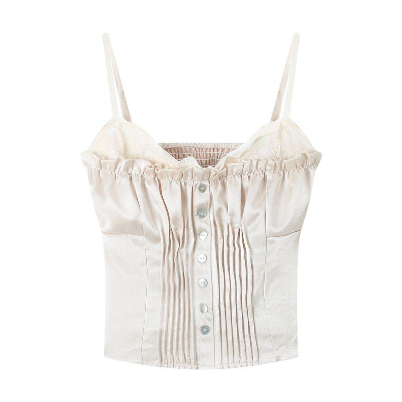 Kumikumi Pure Desire Set Hollow out Knit cardigan Women Inner wear Cami Autumn Lace Shorts Three-Piece Set