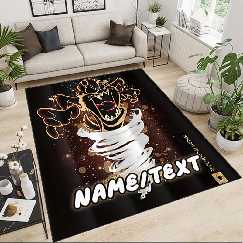 1PC Custom Name "Dark Fantasy Beast" Theme Floor Mat Ideal for Living Room, Game Rooms, Office, Bedroom,Floor Mat Playful Design