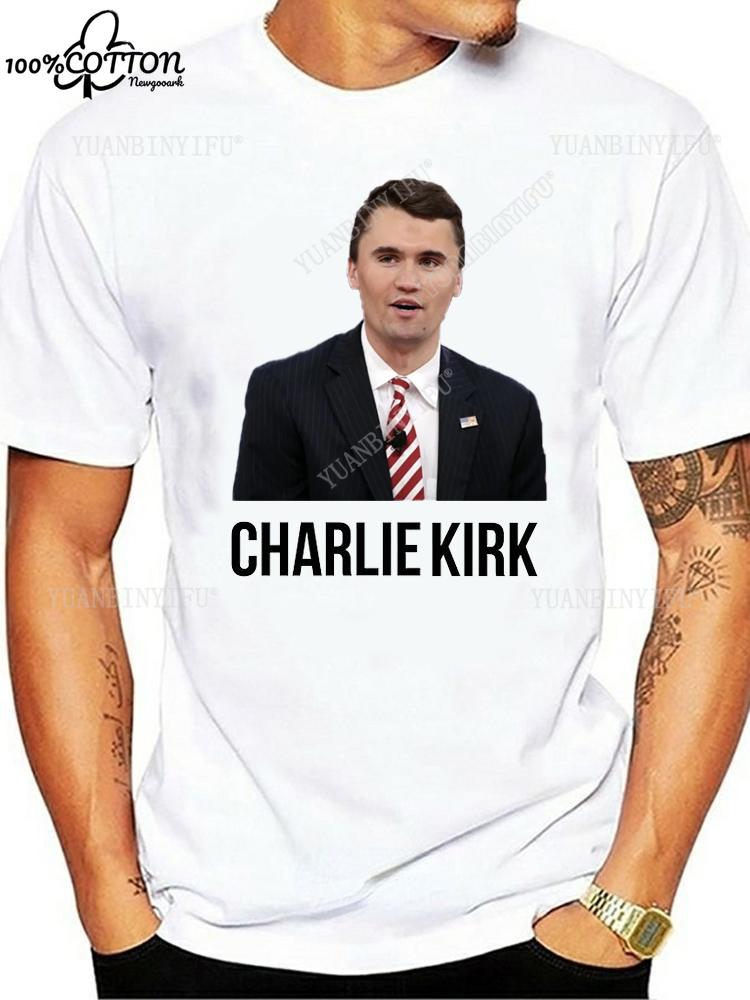 Heißer Stil Lässig FREEDOM Charlie Kirk Bedrucktes T-Shirt Locker 100% Baumwolle Freizeit Unisex Shirt Heißes Produkt S-6XL